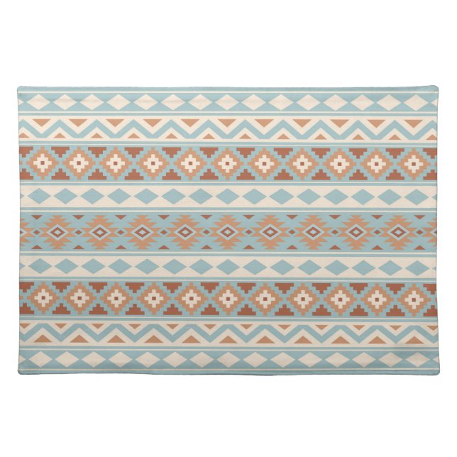 Aztec Essence Ptn IIIb Blue Cream Terracottas Cloth Placemat (Front)