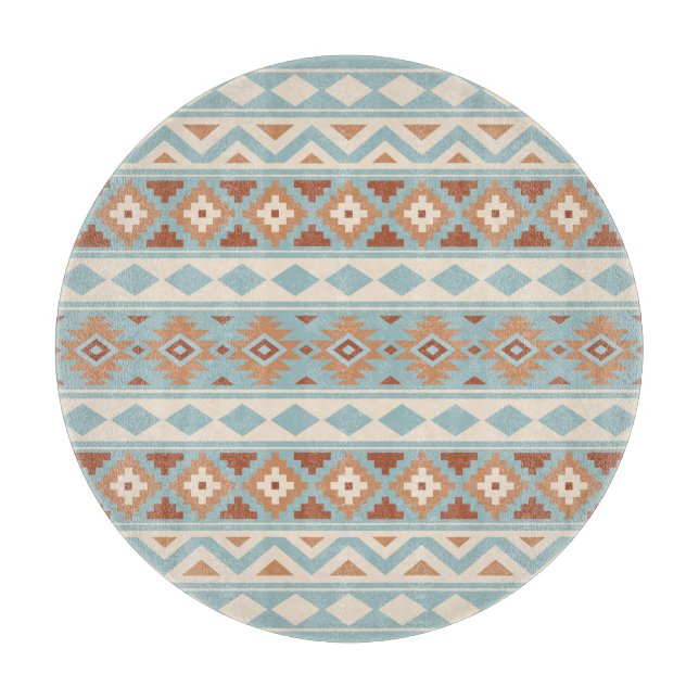 Aztec Essence Ptn IIIb Blue Cream Terracottas Cutting Board (Front)