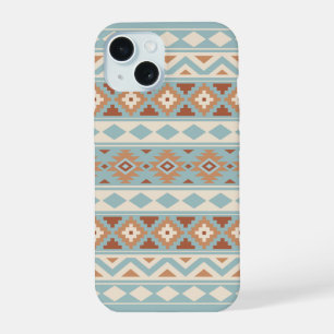 Aztec Essence Ptn IIIb Blue Cream Terracottas iPhone 15 Case