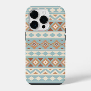 Aztec Essence Ptn IIIb Blue Cream Terracottas iPhone 14 Pro Case