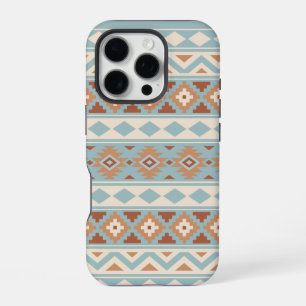 Aztec Essence Ptn IIIb Blue Cream Terracottas iPhone 16 Pro Case