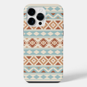 Aztec Essence Ptn IIIb Blue Terracottas Cream iPhone 14 Pro Max Case