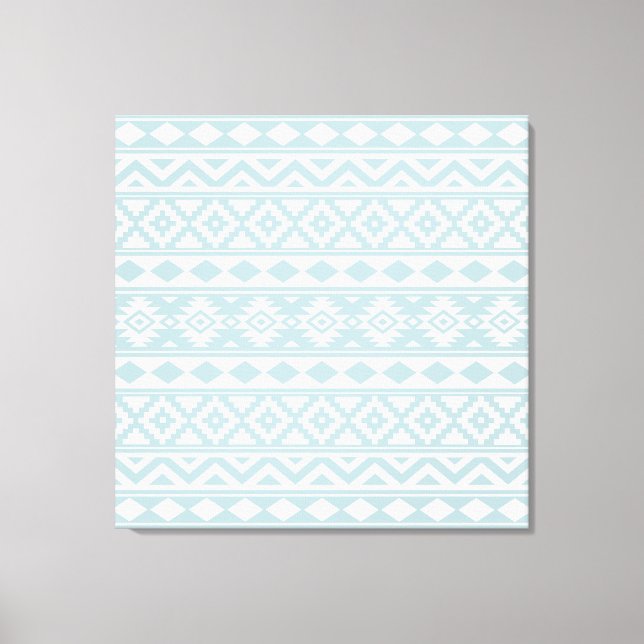 Aztec Essence Ptn IIIb Duck Egg Blue & White Canvas Print (Front)