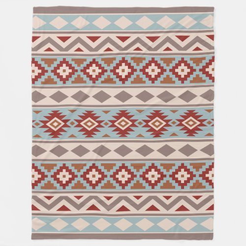 Aztec Essence Ptn IIIb Taupe Blue Crm Terracottas Fleece Blanket