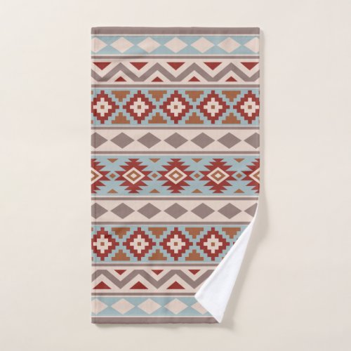 Aztec Essence Ptn IIIb Taupe Blue Crm Terracottas Hand Towel