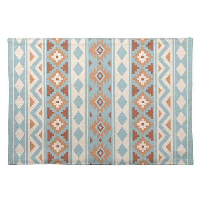 Aztec Essence V Ptn IIIb Blue Cream Terracottas Cloth Placemat (Front)