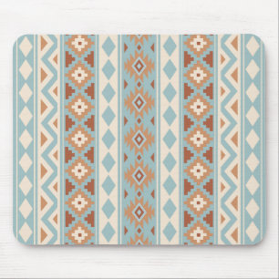 Aztec Essence V Ptn IIIb Blue Cream Terracottas Mouse Pad