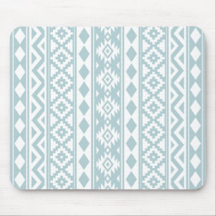 Aztec Essence V Ptn IIIb Duck Egg Blue & White Mouse Pad