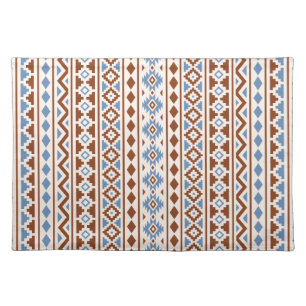 Aztec Essence Vertical Ptn II Rust Blue Cream Cloth Placemat