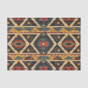 Aztec Faux wood tile pattern decoupage Tissue Paper