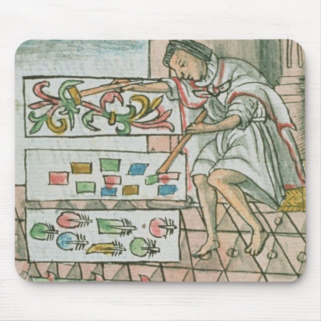 Aztec feather artisan mouse pad (Front)