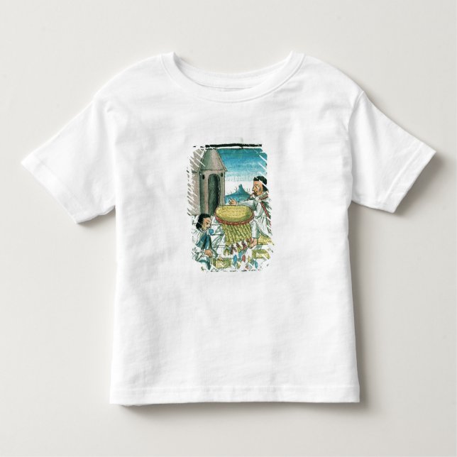 Aztec feather artisans at work toddler t-shirt (Front)