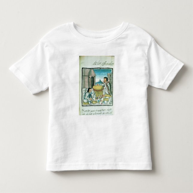 Aztec feather artisans at work toddler t-shirt (Front)