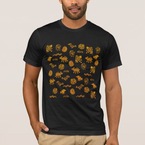 Aztec Figures of Animals T_Shirt