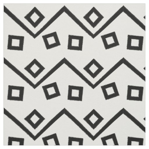 Aztec Geometric Abstract Pattern Fabric