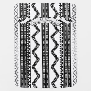 Aztec Geometric Gray Abstract Pattern Swaddle Blanket
