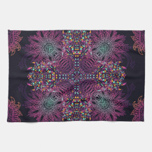 Aztec geometric, vintage seamless pattern. kitchen towel