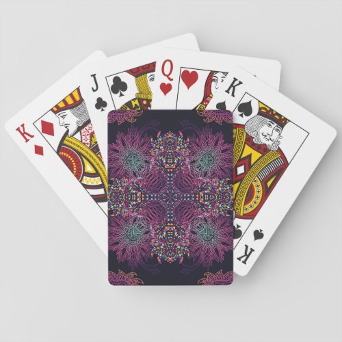 Aztec geometric vintage seamless pattern playing cards