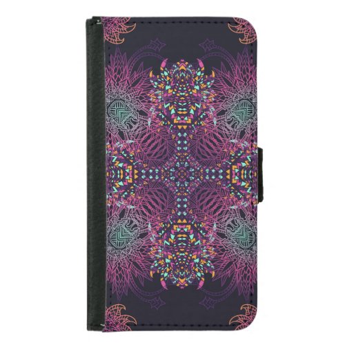 Aztec geometric vintage seamless pattern samsung galaxy s5 wallet case