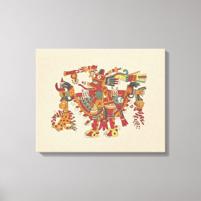 Aztec god canvas print (Front)