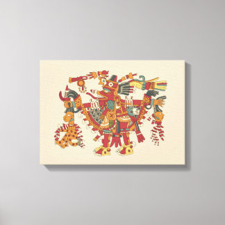 Aztec god canvas print