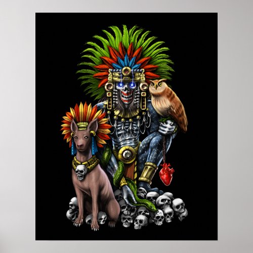 Aztec God Mictlantecuhtli Poster