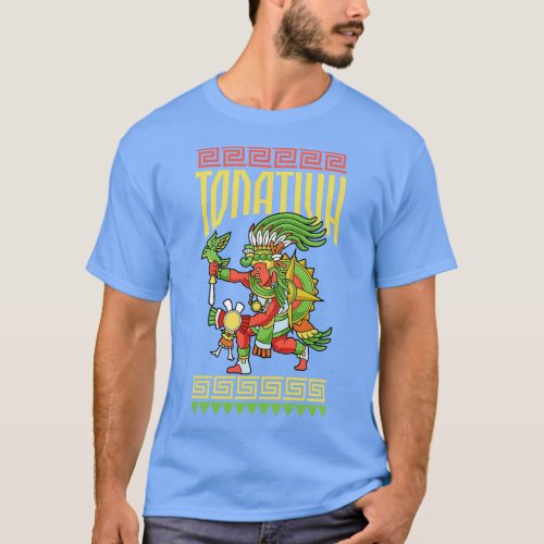 Aztec God of the Sun Tonatiuh T_Shirt