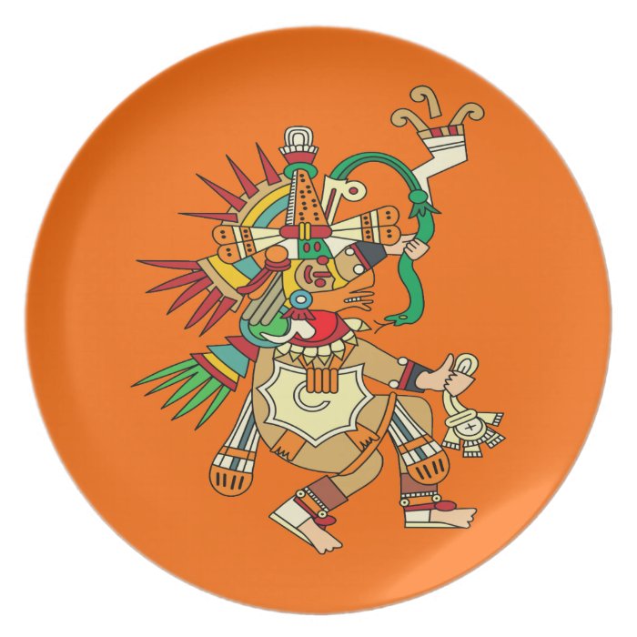 Aztec God Quetzalcoatl Plates