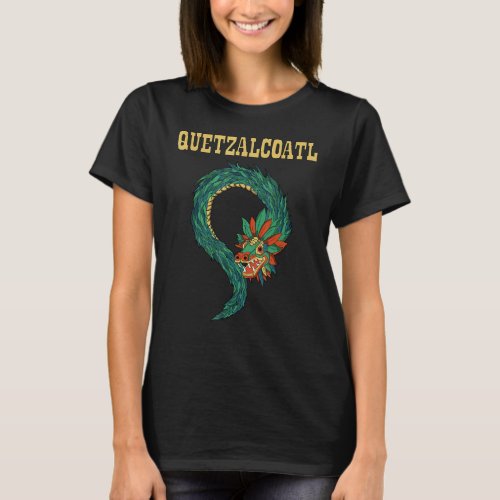 Aztec God Quetzalcoatl Snake Dragon Inca Maya Civi T_Shirt