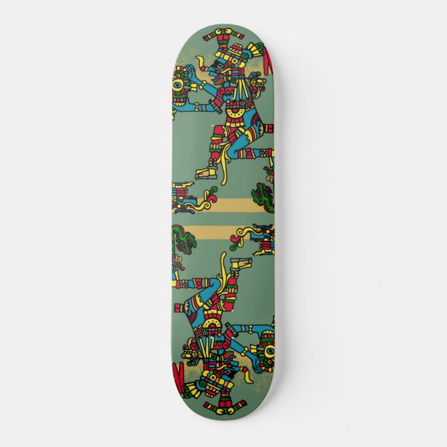 Aztec God Skateboard Deck (Front)