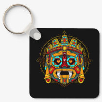 Aztec God Tlaloc Mayan Mythology Deity Mexican Her Keychain
