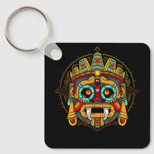 Aztec God Tlaloc Mayan Mythology Deity Mexican Her Keychain