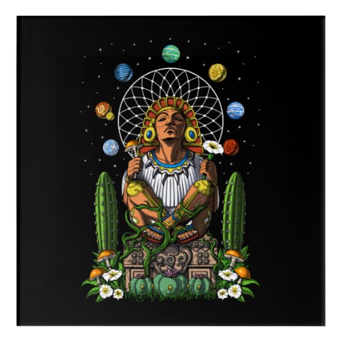 Aztec God Xochipilli Acrylic Print