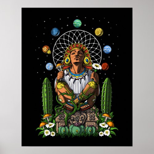Aztec God Xochipilli Poster