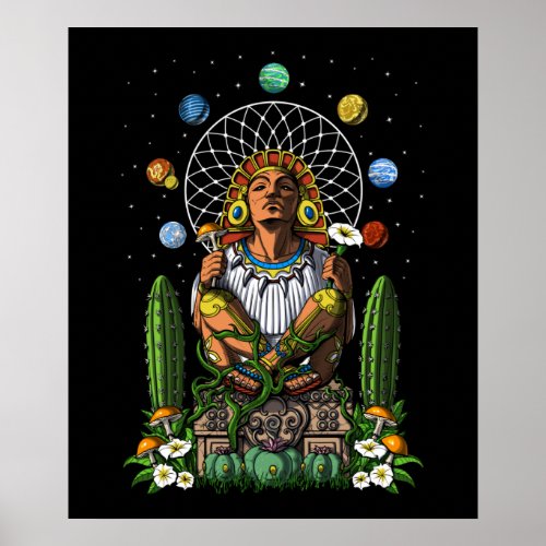 Aztec God Xochipilli Poster