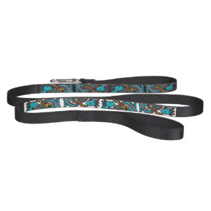 Aztec God Xolotl Fighting Jaguar Battle Tribal Art Pet Leash