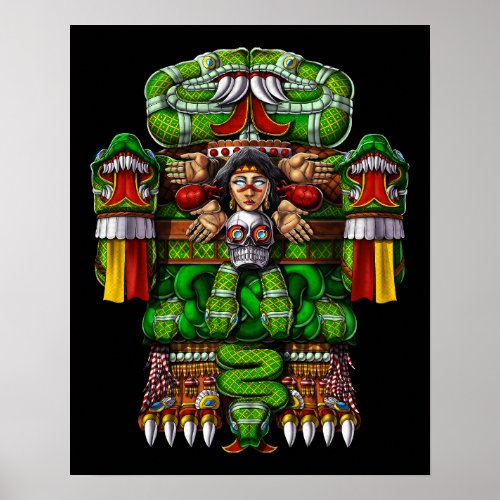 Aztec Goddess Coatlicue Poster