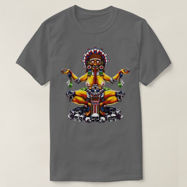 Aztec Goddess Tlaltecuhtli T-Shirt (Design Front)