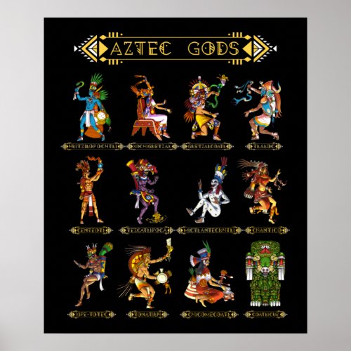 Aztec Gods Poster