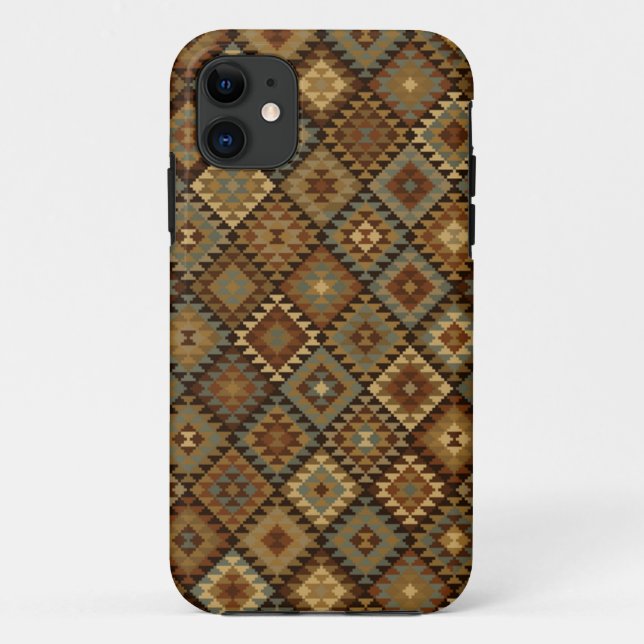 Aztec Gold and Bronze Inspired Pattern Case-Mate iPhone Case (Back)