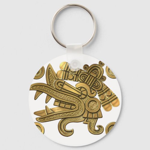 Aztec Gold Ehecatl Keychain