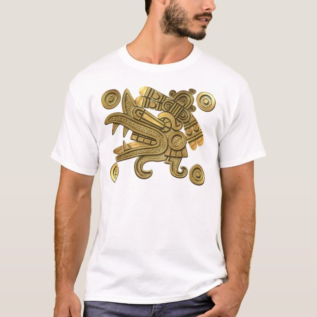 Aztec Gold Ehecatl T-Shirt (Front)