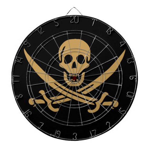 Aztec Gold Skull  Cutlass Pirate Calico Jack Dart Board