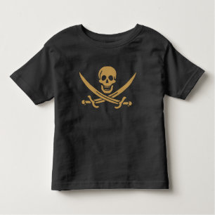 Aztec Gold Skull & Cutlass Pirate Calico Jack Toddler T-shirt