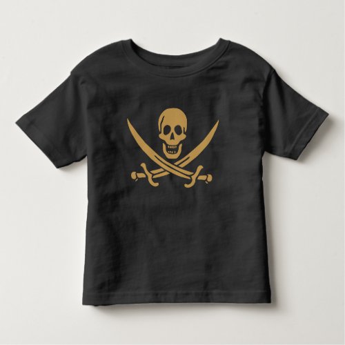 Aztec Gold Skull  Cutlass Pirate Calico Jack Toddler T_shirt