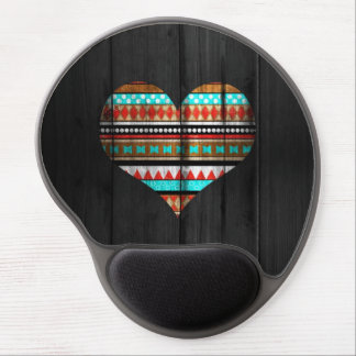 Aztec heart gel mouse pad