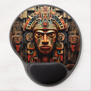 Aztec indian mexico mask gel mouse pad