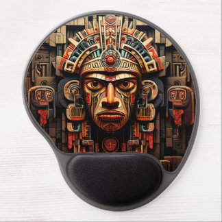 Aztec indian mexico mask gel mouse pad