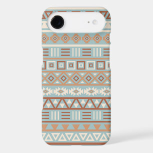 Aztec Influence Pattern Blue Cream Terracottas iPhone 17 Air Case