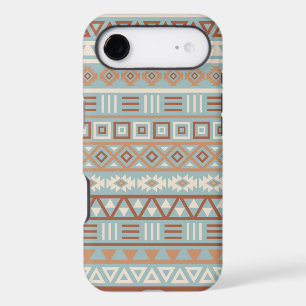 Aztec Influence Pattern Blue Cream Terracottas iPhone 17 Air Case